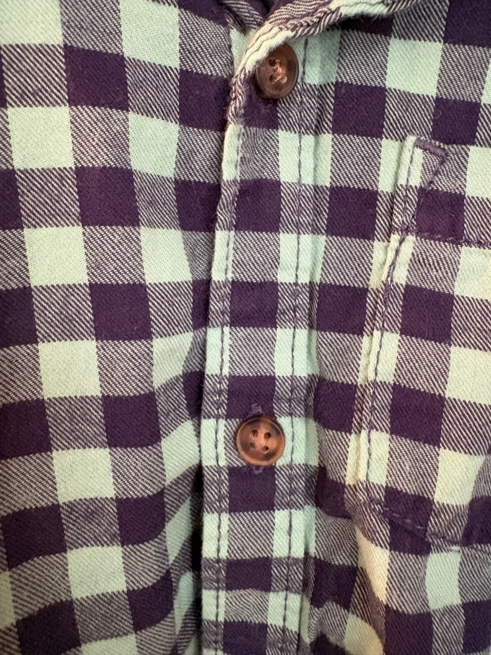 Carter's Toddler Flannel Shirt 3T Green Plaid Buffalo Check Button Down